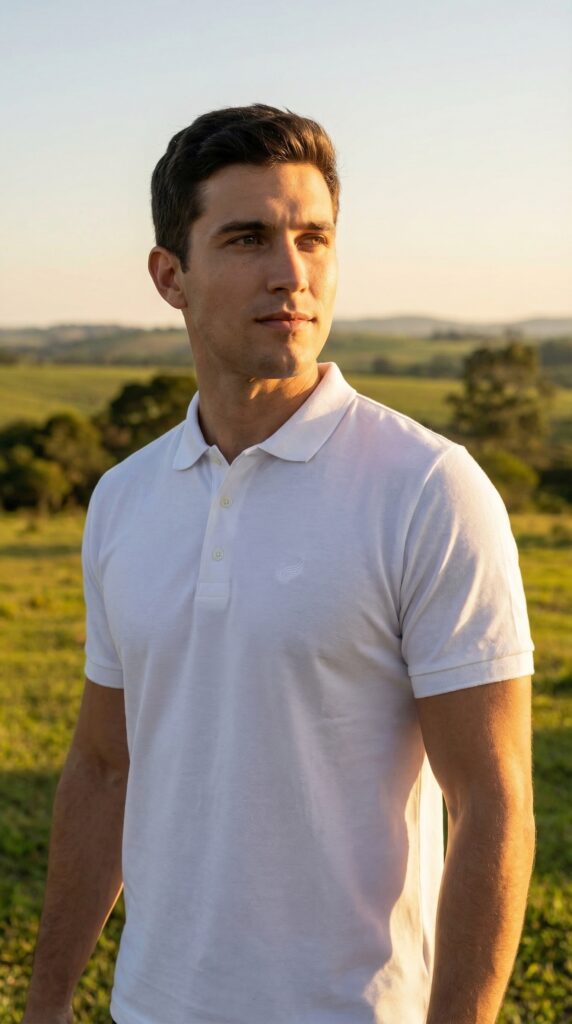Camisa Gola Polo Malha 100% algodão Peruano