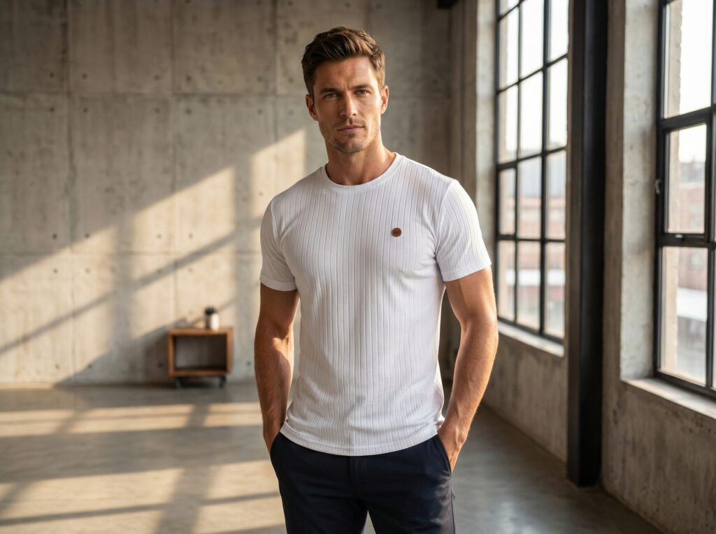 Camisa Canelada Premium Branca