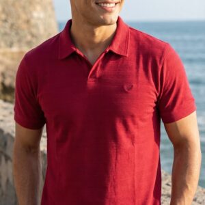 Camisa Polo 3D Vermelha Malha 100% algodão Peruano