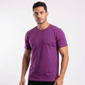 Camiseta 100% Algodão Peruano Lilás
