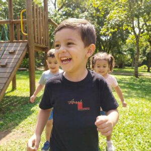 Camiseta 100% algodão peruano infantil Preta 3D com Estampa