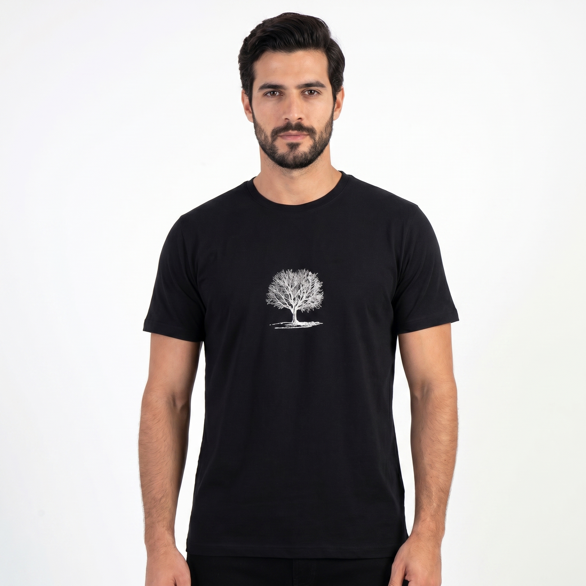 Camiseta 100% Algodão Preta com Estampada - Imagem 3