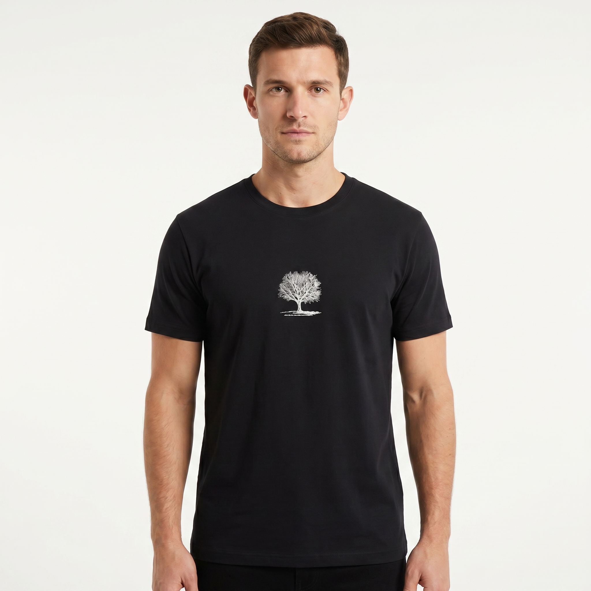 Camiseta 100% Algodão Preta com Estampada - Imagem 4