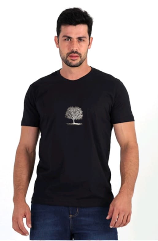 Camiseta 100% Algodão Preta com Estampada - Imagem 5