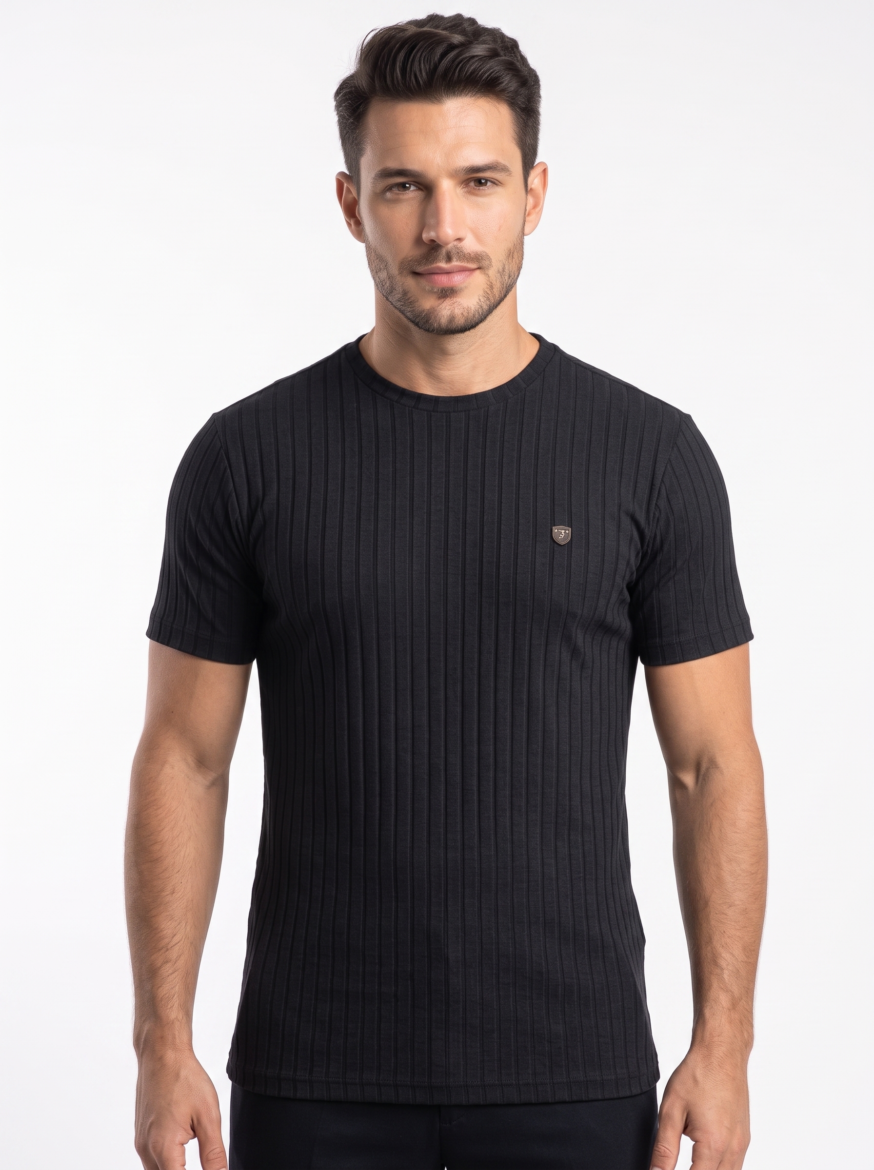Camisa Canelada Premium Preta - Imagem 3