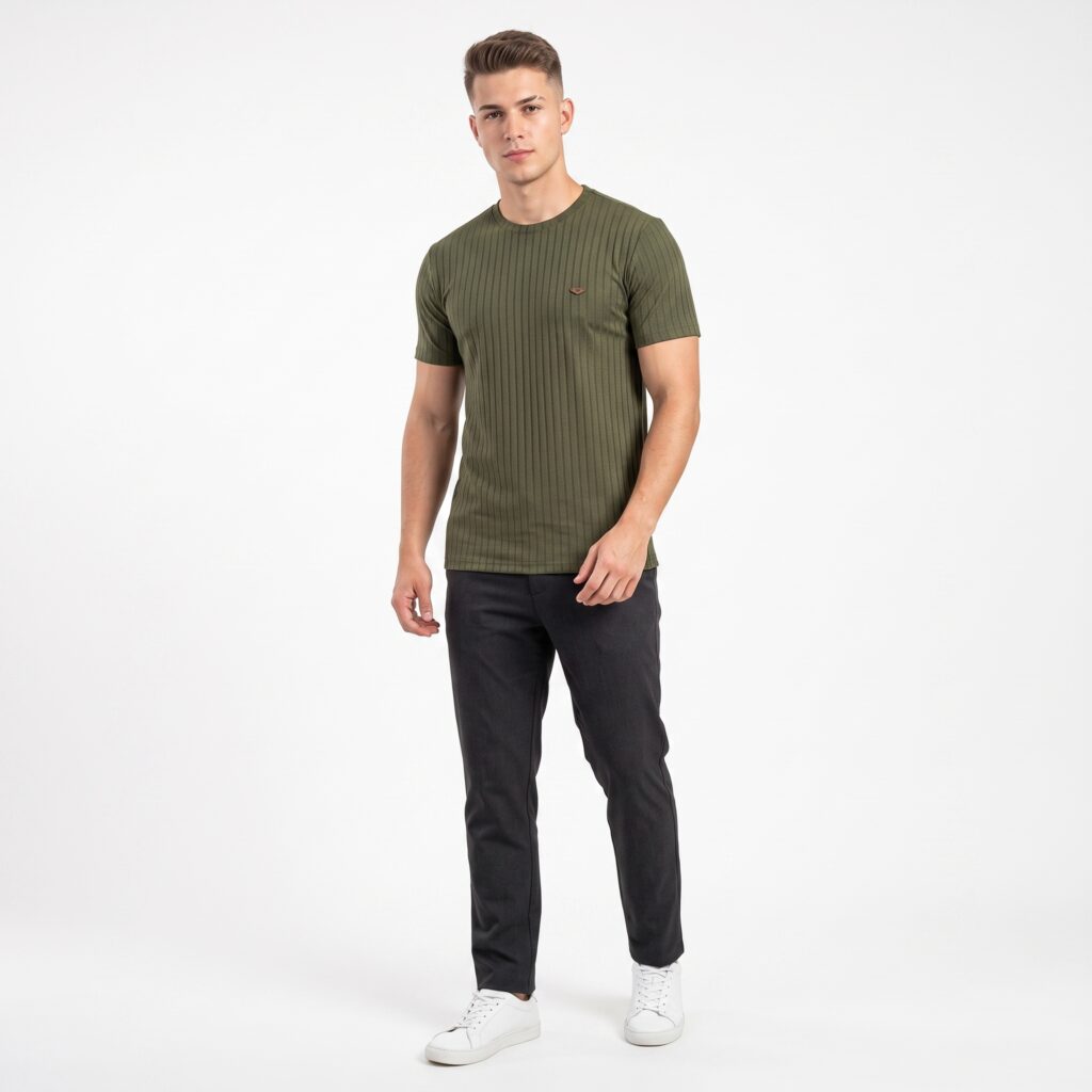 Camisa Canelada Premium verde